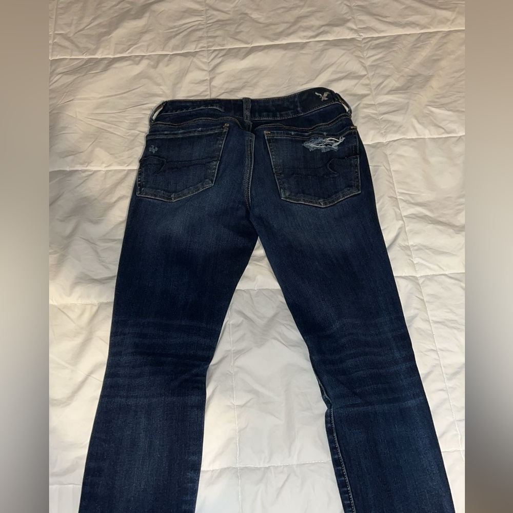 American eagle super stretch ripped jeggings